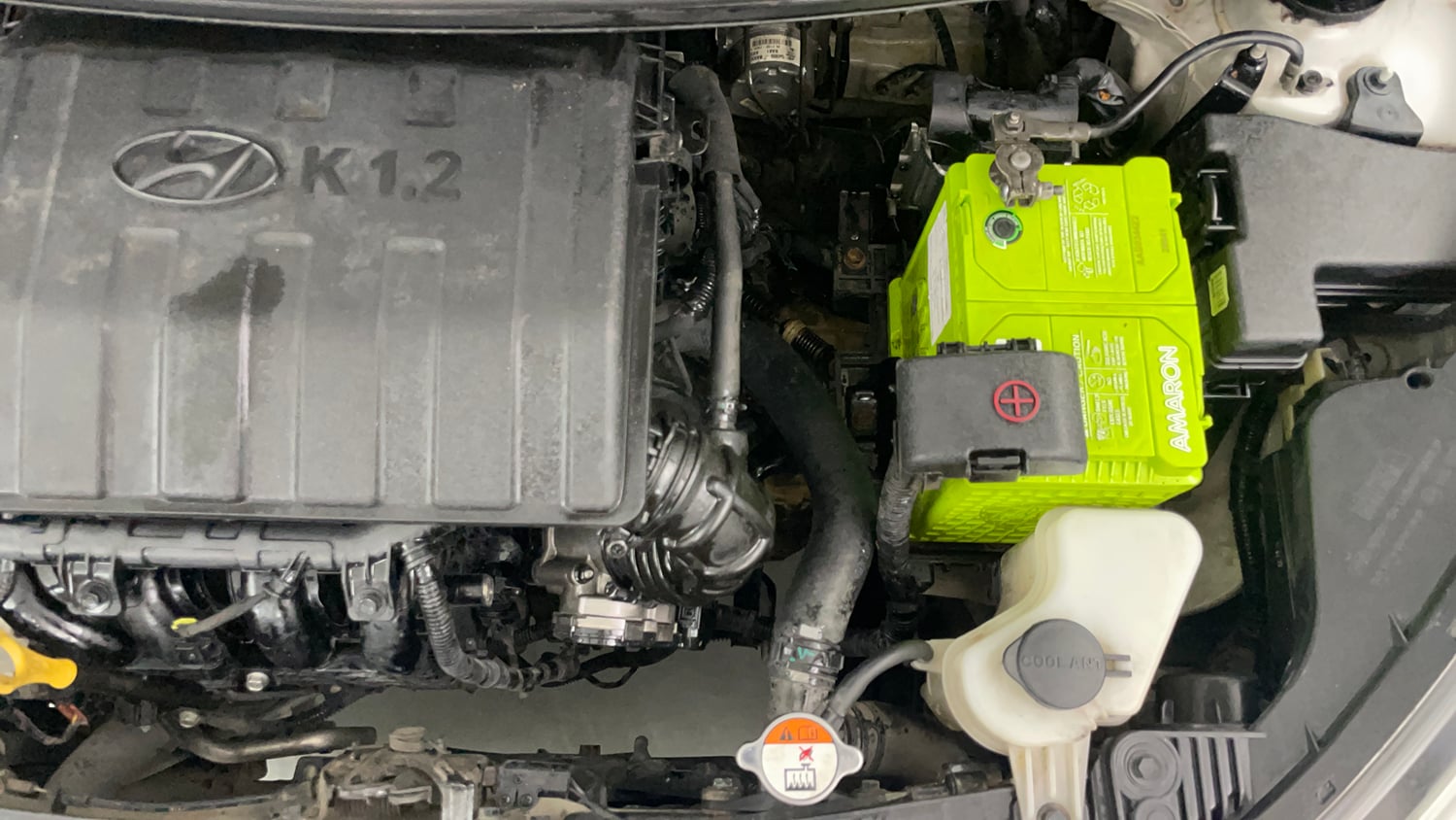 Used 2014 Hyundai Xcent S 1.2 (O) Petrol Manual engine ENGINE LEFT SIDE VIEW