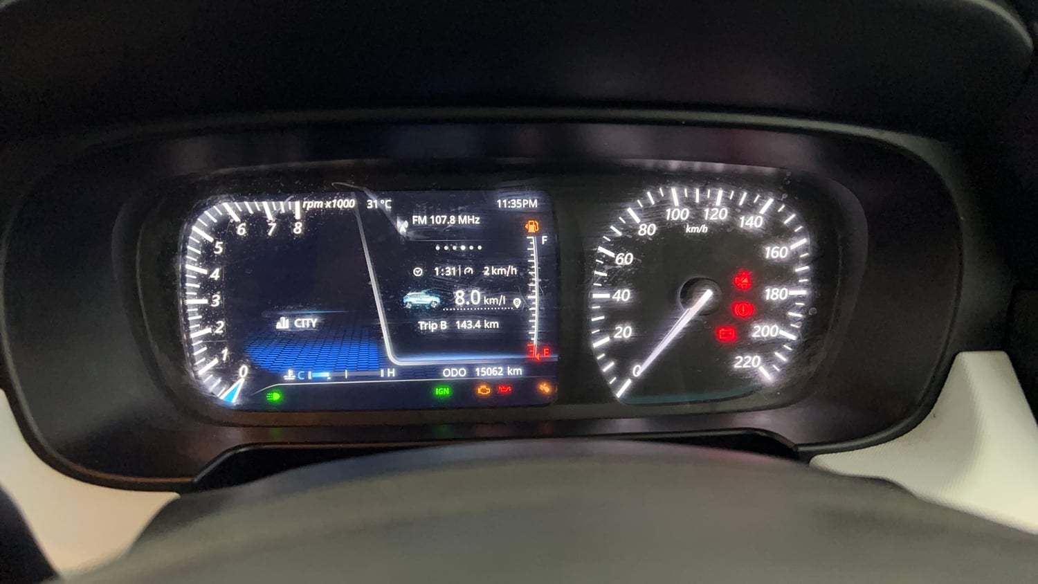 Used 2022 Tata Punch Creative Dual Tone Petrol Manual interior CLUSTERMETER VIEW