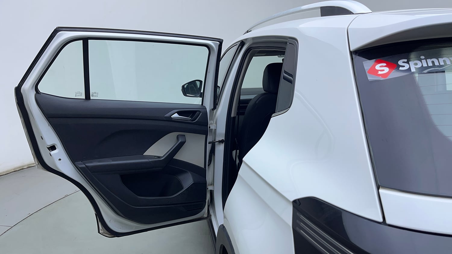 Used 2022 Volkswagen Taigun Topline 1.0 TSI AT Petrol Automatic interior LEFT REAR DOOR OPEN VIEW