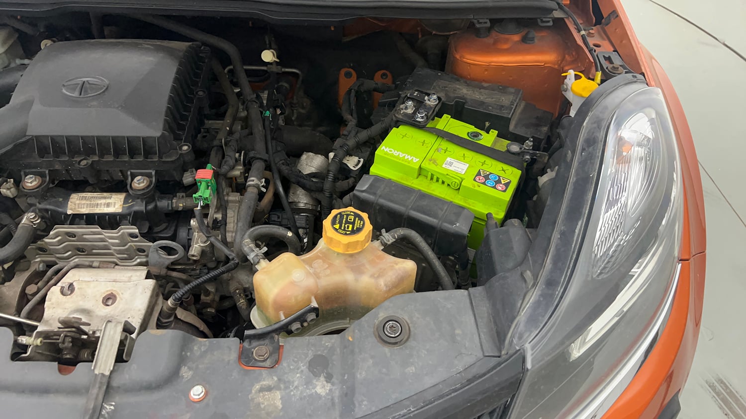 Used 2019 Tata Nexon XZA Plus Petrol Dual Tone Petrol Automatic engine ENGINE LEFT SIDE VIEW