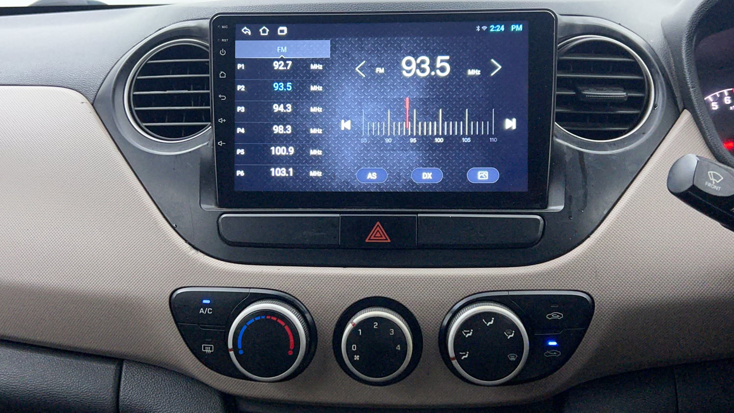 Used 2015 Hyundai Grand i10 Sportz 1.2 Kappa VTVT Petrol Manual interior MUSIC SYSTEM & AC CONTROL VIEW