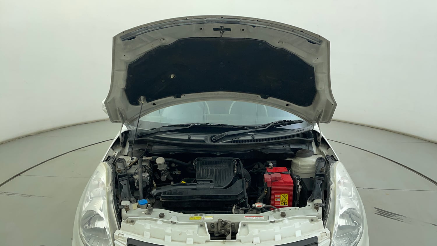 Used 2017 Maruti Suzuki Swift VXI (O) Petrol Manual engine ENGINE & BONNET OPEN FRONT VIEW