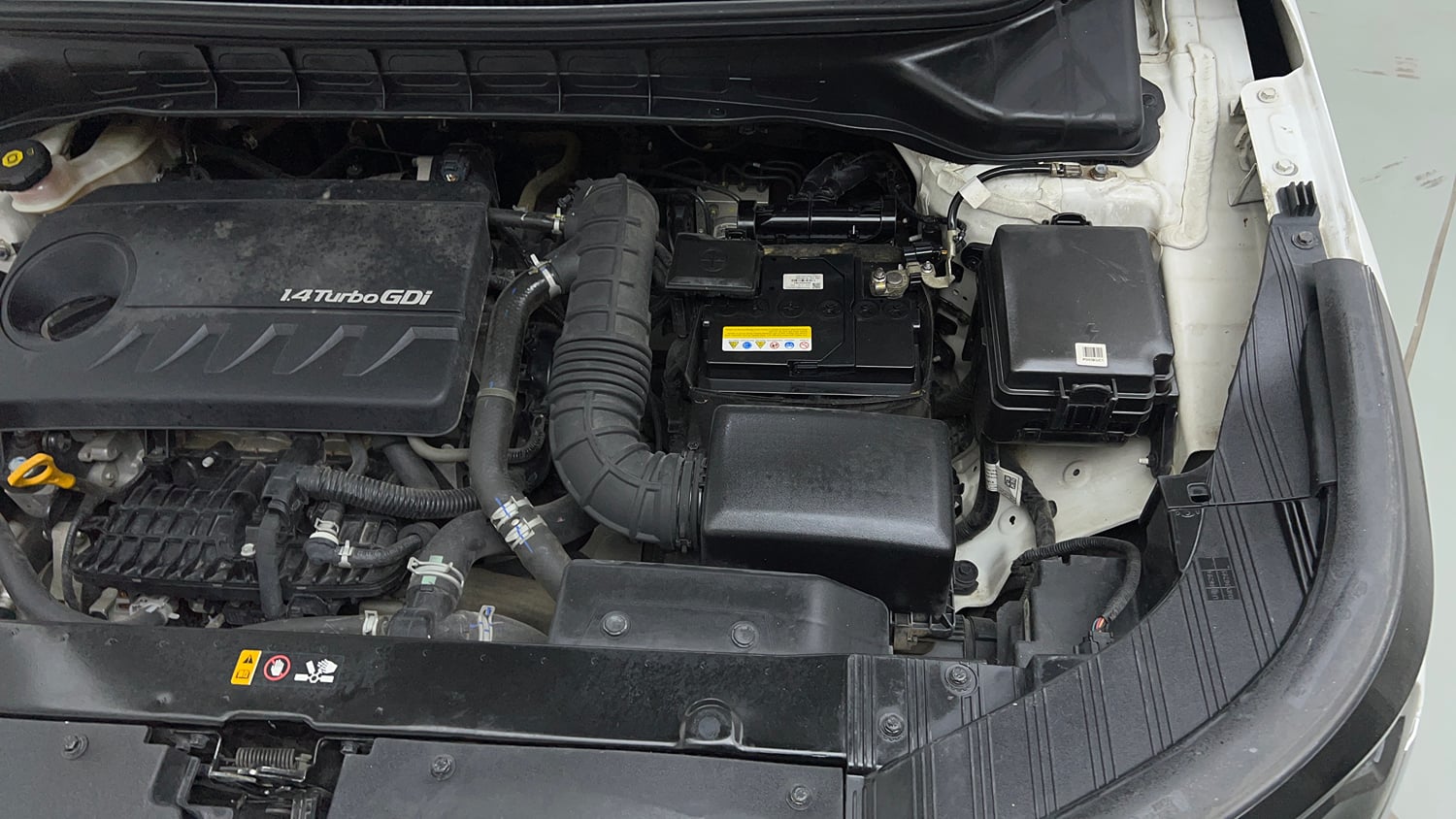 Used 2022 Kia Carens Luxury Plus 1.4 Petrol 7 STR Petrol Manual engine ENGINE LEFT SIDE VIEW