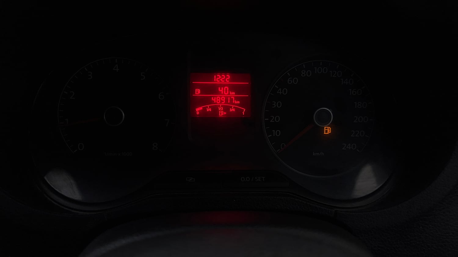 Used 2013 Volkswagen Polo Highline1.2L (P) Petrol Manual interior CLUSTERMETER VIEW