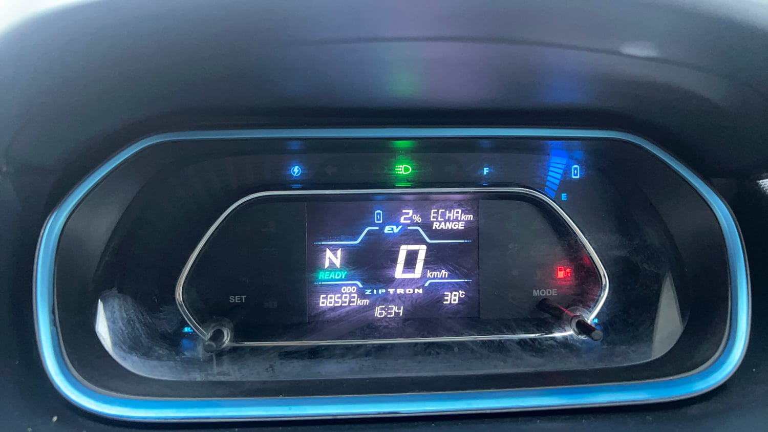 Used 2022 Tata Tigor EV XZ Plus Electric Automatic interior CLUSTERMETER VIEW