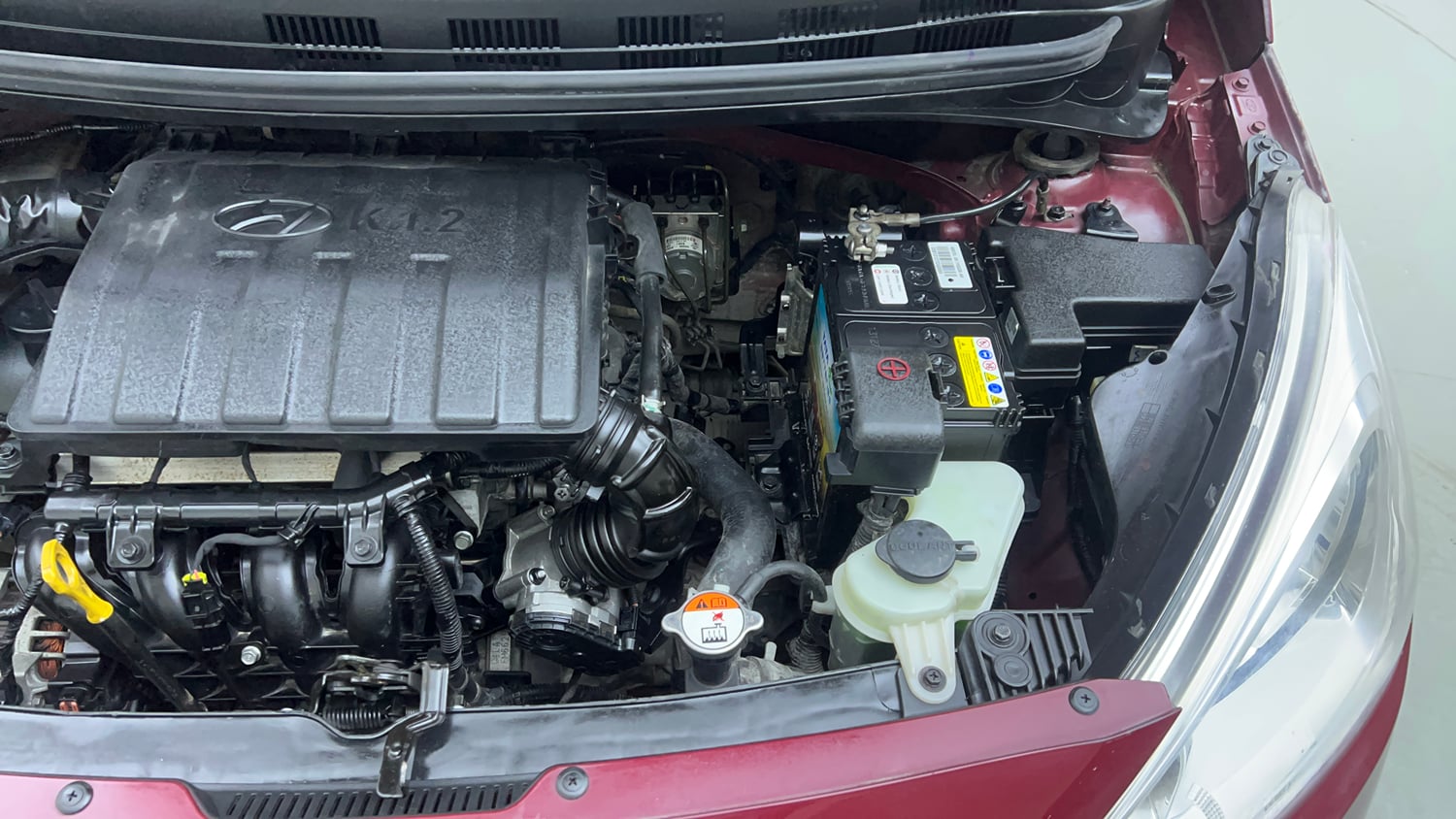 Used 2015 Hyundai Grand i10 Asta 1.2 Kappa VTVT Petrol Manual engine ENGINE LEFT SIDE VIEW