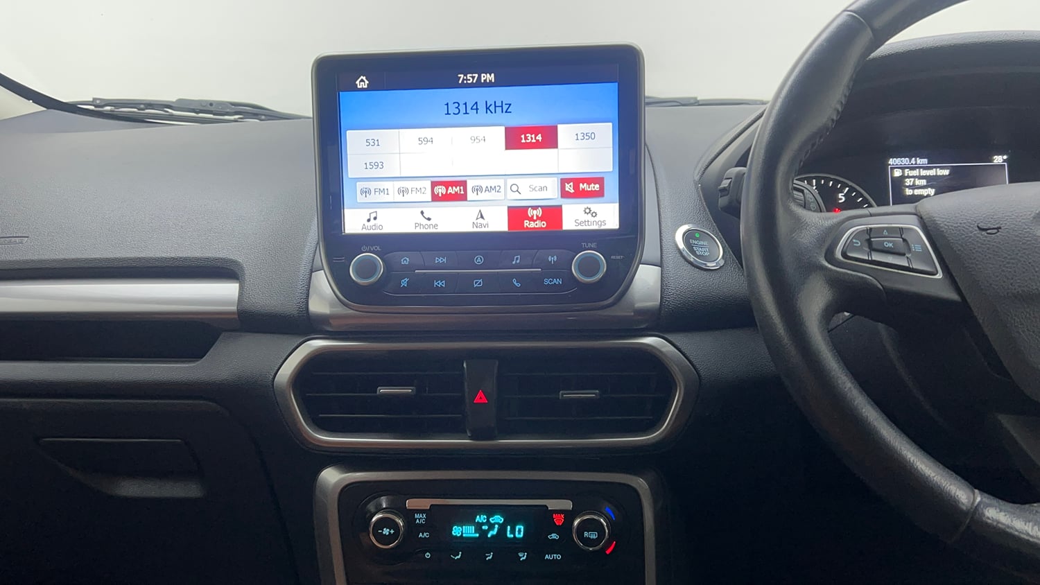 Used 2019 Ford EcoSport Titanium 1.5L Ti-VCT Petrol Manual interior MUSIC SYSTEM & AC CONTROL VIEW