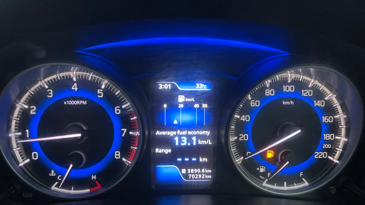 Used 2016 Maruti Suzuki Baleno Zeta 1.2 Petrol Manual interior CLUSTERMETER VIEW