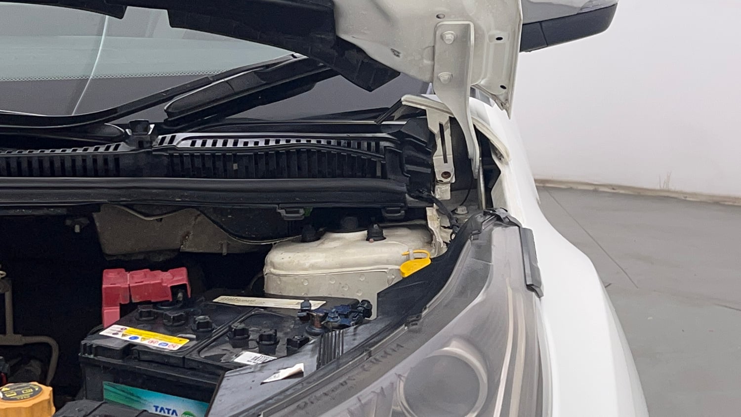 Used 2022 Tata Nexon XZ Plus (O) Petrol Manual engine ENGINE LEFT SIDE HINGE & APRON VIEW