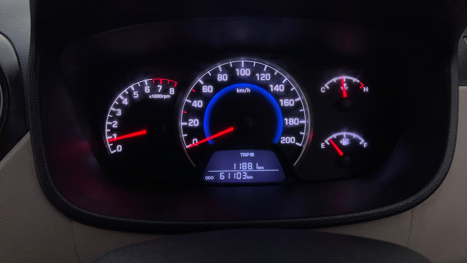 Used 2018 Hyundai Grand i10 Magna 1.2 Kappa VTVT Petrol Manual interior CLUSTERMETER VIEW