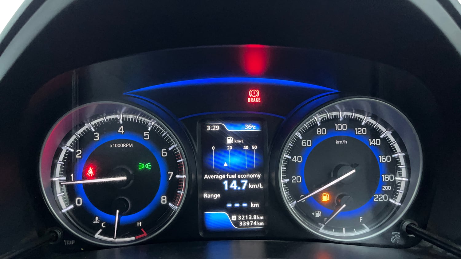 Used 2019 Maruti Suzuki Baleno Zeta Petrol Manual interior CLUSTERMETER VIEW