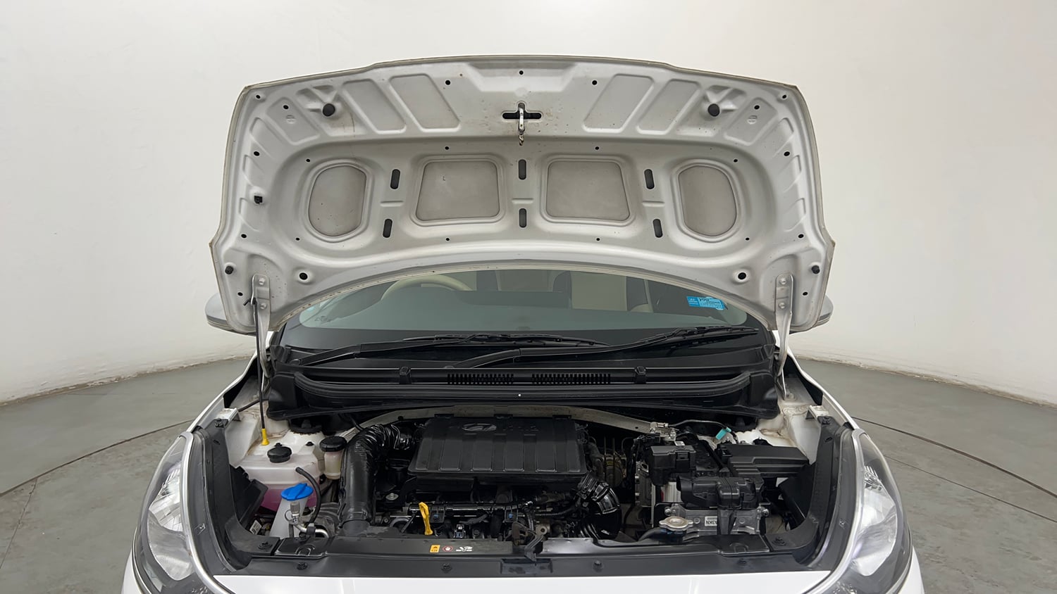 Used 2022 Hyundai Aura S 1.2 AMT Petrol Petrol Automatic engine ENGINE & BONNET OPEN FRONT VIEW