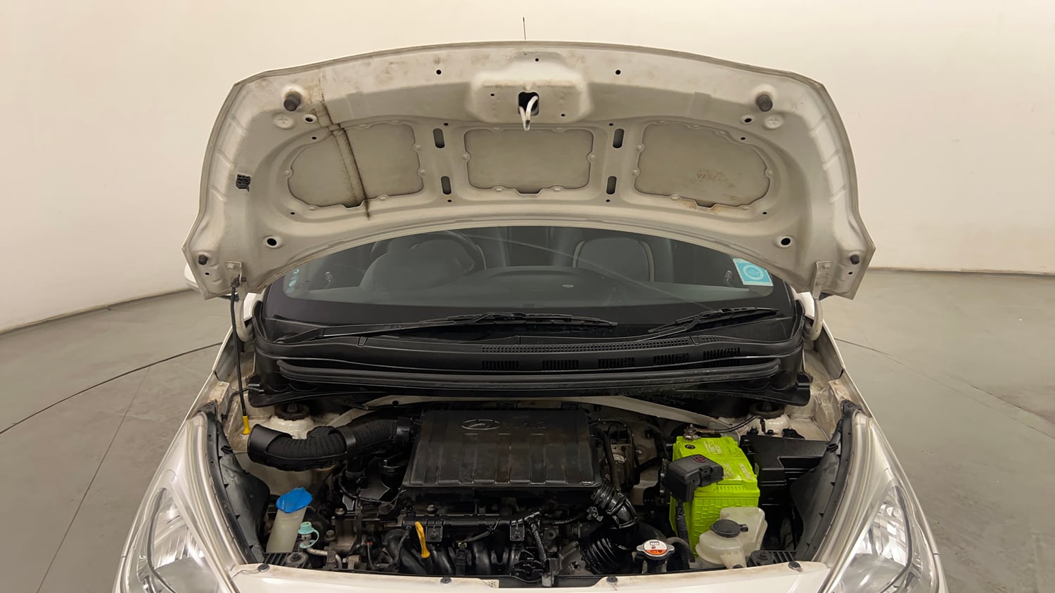 Used 2015 Hyundai Grand i10 Asta 1.2 Kappa VTVT Petrol Manual engine ENGINE & BONNET OPEN FRONT VIEW