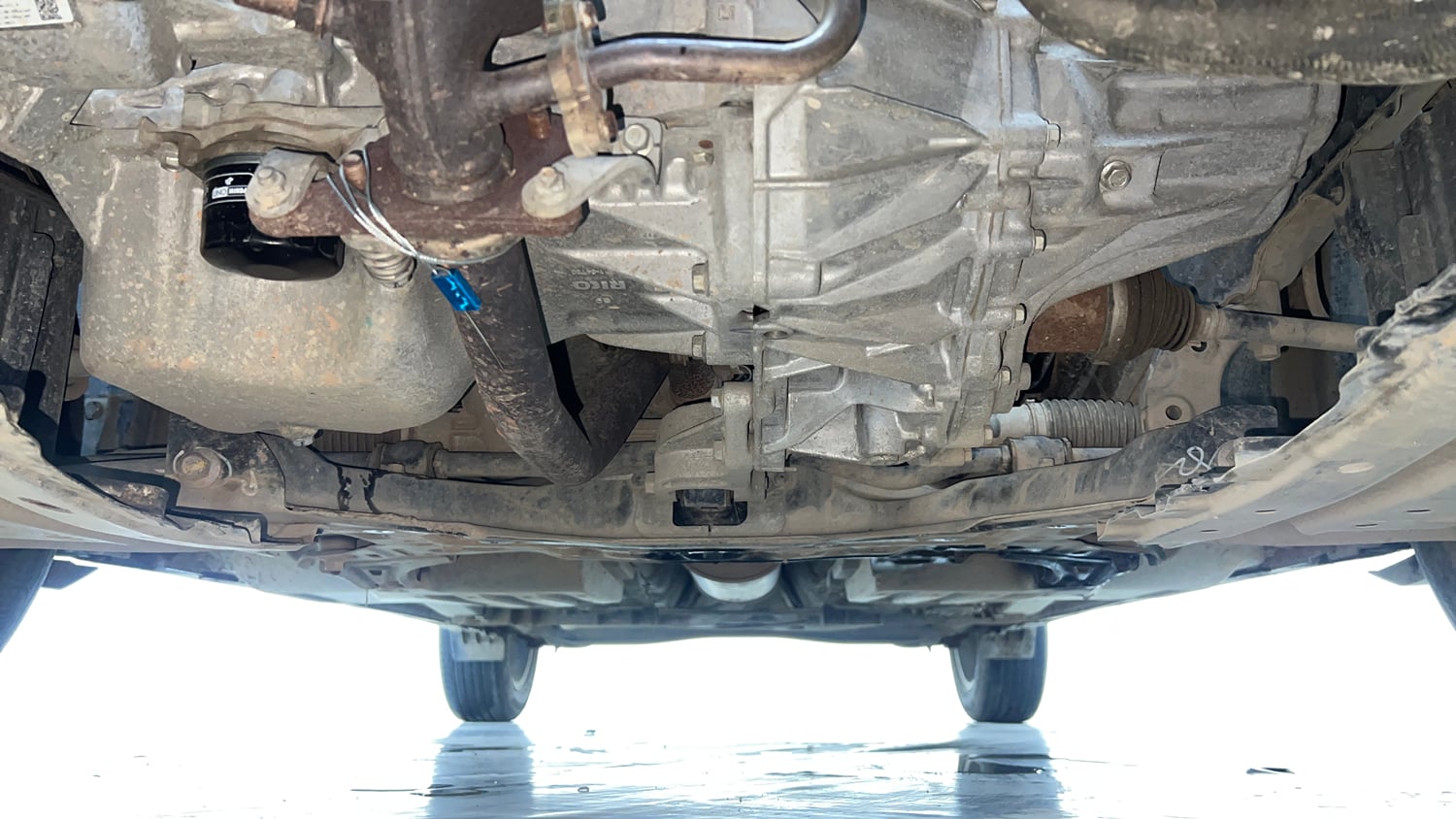 Used 2023 Maruti Suzuki Fronx Delta Plus 1.2L MT Petrol Manual extra FRONT LEFT UNDERBODY VIEW
