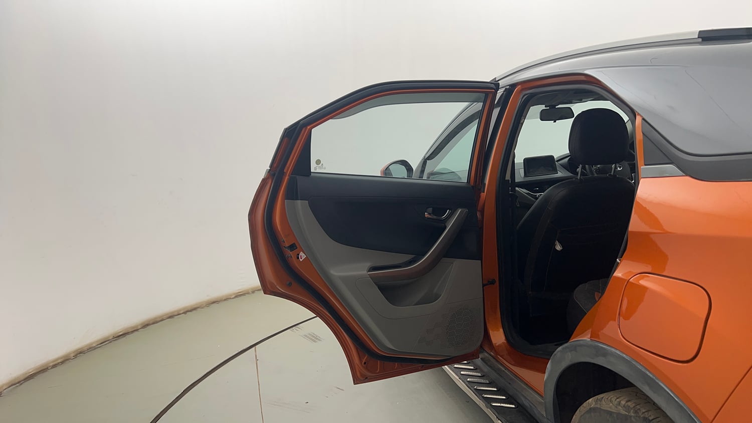 Used 2019 Tata Nexon XZA Plus Petrol Dual Tone Petrol Automatic interior LEFT REAR DOOR OPEN VIEW