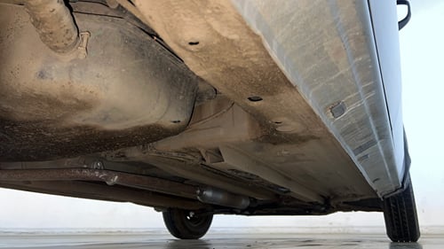 Used 2023 Renault Triber RXE Petrol Manual extra REAR RIGHT UNDERBODY VIEW