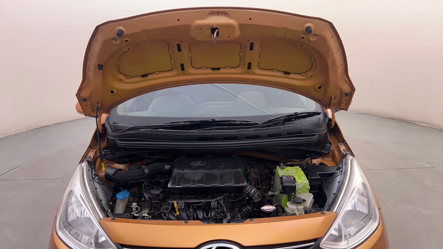 Used 2013 Hyundai Grand i10 Asta 1.2 Kappa VTVT Petrol Manual engine ENGINE & BONNET OPEN FRONT VIEW