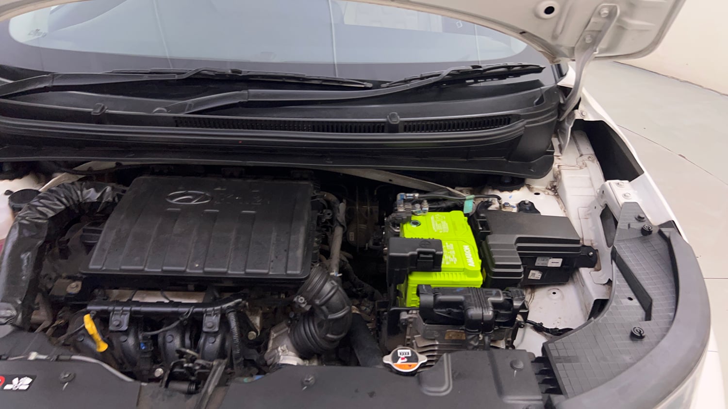 Used 2023 Hyundai Exter SX (O) Connect 1.2 AMT Petrol Automatic engine ENGINE LEFT SIDE HINGE & APRON VIEW