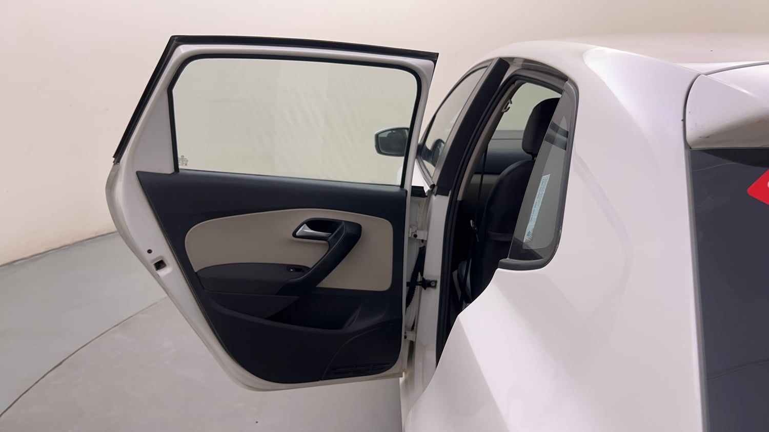 Used 2013 Volkswagen Polo Highline1.2L (P) Petrol Manual interior LEFT REAR DOOR OPEN VIEW