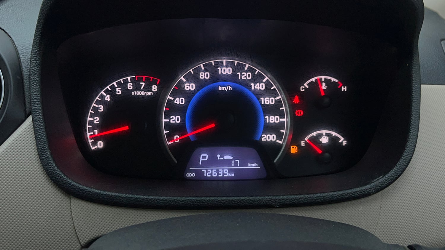 Used 2017 Hyundai Grand i10 Sportz (O) AT 1.2 Kappa VTVT Petrol Automatic interior CLUSTERMETER VIEW