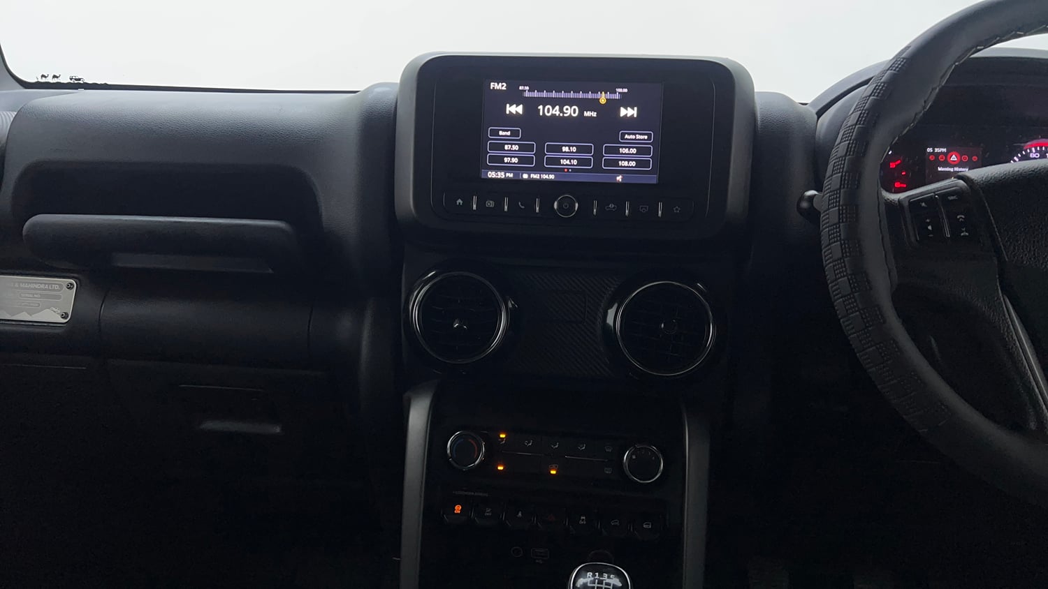 Used 2024 Mahindra Thar LX Hard Top Diesel MT 4WD Diesel Manual interior MUSIC SYSTEM & AC CONTROL VIEW