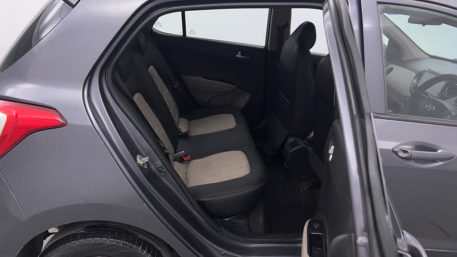 Used 2015 Hyundai Grand i10 Sportz 1.2 Kappa VTVT Petrol Manual interior RIGHT SIDE REAR DOOR CABIN VIEW