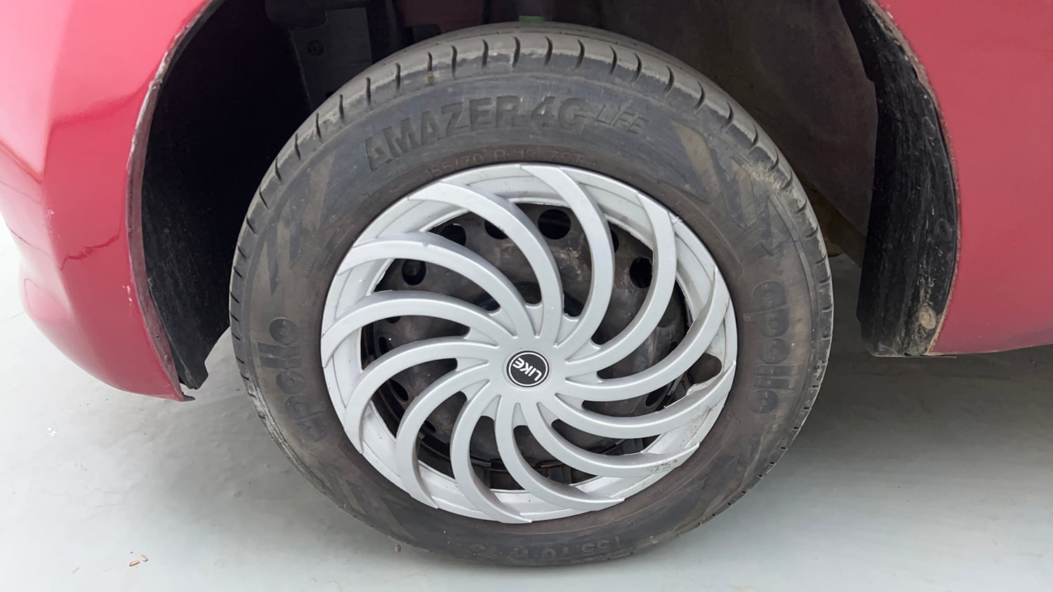 Used 2016 Datsun GO T Petrol Manual tyres LEFT FRONT TYRE RIM VIEW