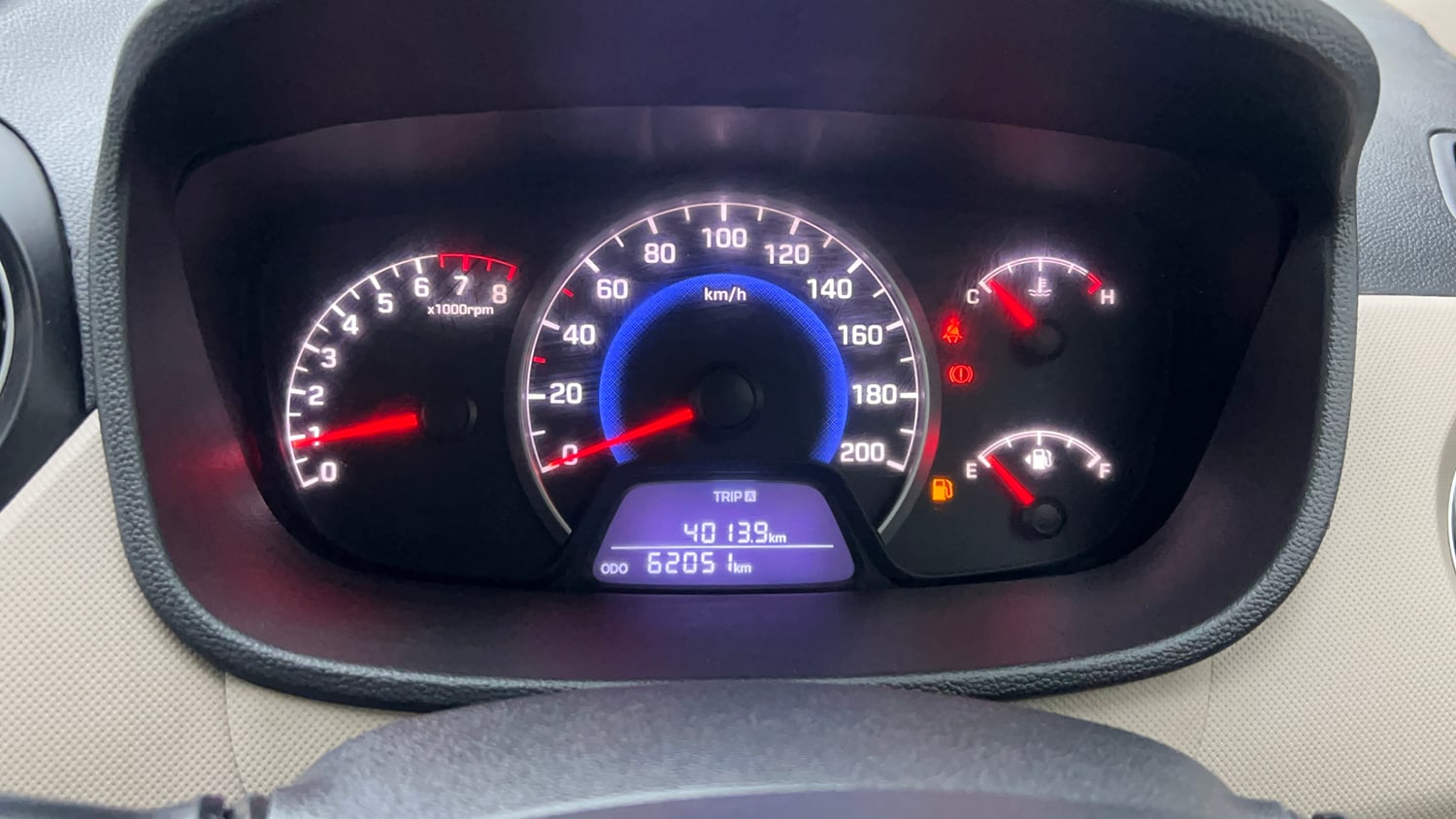 Used 2017 Hyundai Grand i10 Magna 1.2 Kappa VTVT Petrol Manual interior CLUSTERMETER VIEW