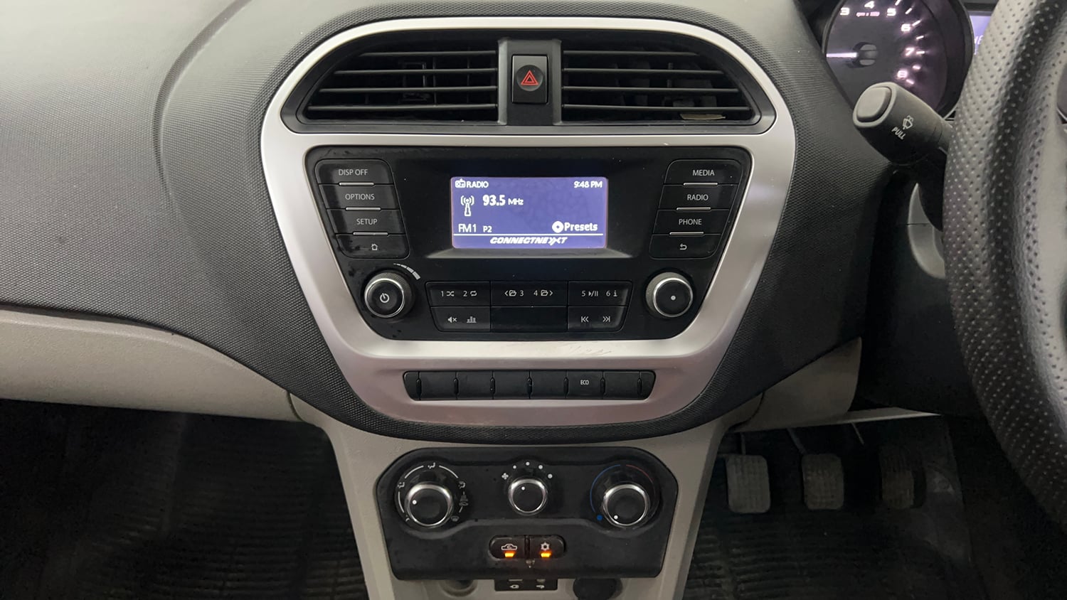 Used 2017 Tata Tiago Revotron XT Petrol Manual interior MUSIC SYSTEM & AC CONTROL VIEW