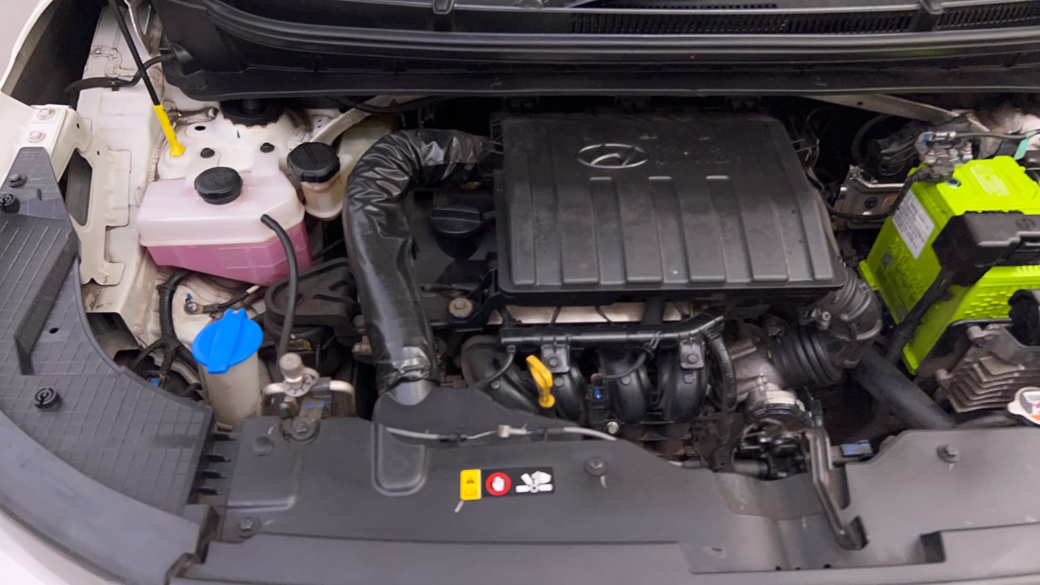Used 2023 Hyundai Exter SX (O) Connect 1.2 AMT Petrol Automatic engine ENGINE RIGHT SIDE VIEW