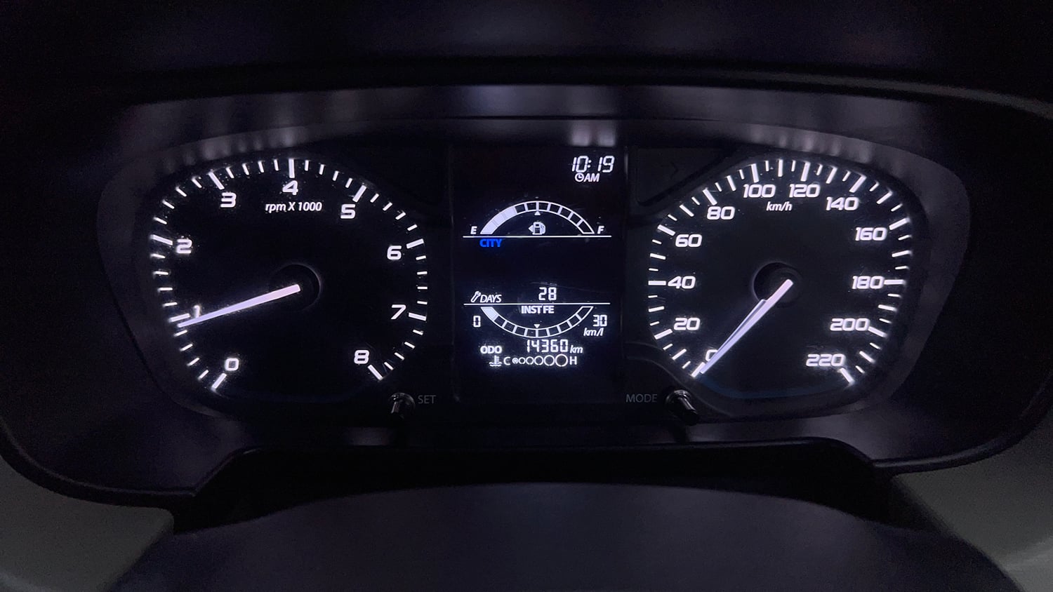 Used 2022 Tata Punch Adventure MT Petrol Manual interior CLUSTERMETER VIEW
