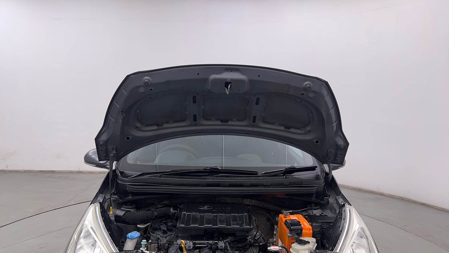 Used 2015 Hyundai Grand i10 Sportz 1.2 Kappa VTVT Petrol Manual engine ENGINE & BONNET OPEN FRONT VIEW