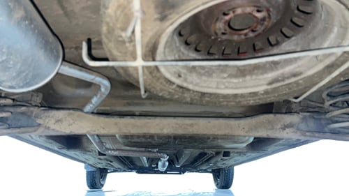 Used 2023 Renault Triber RXE Petrol Manual extra REAR UNDERBODY VIEW (TAKEN FROM REAR)