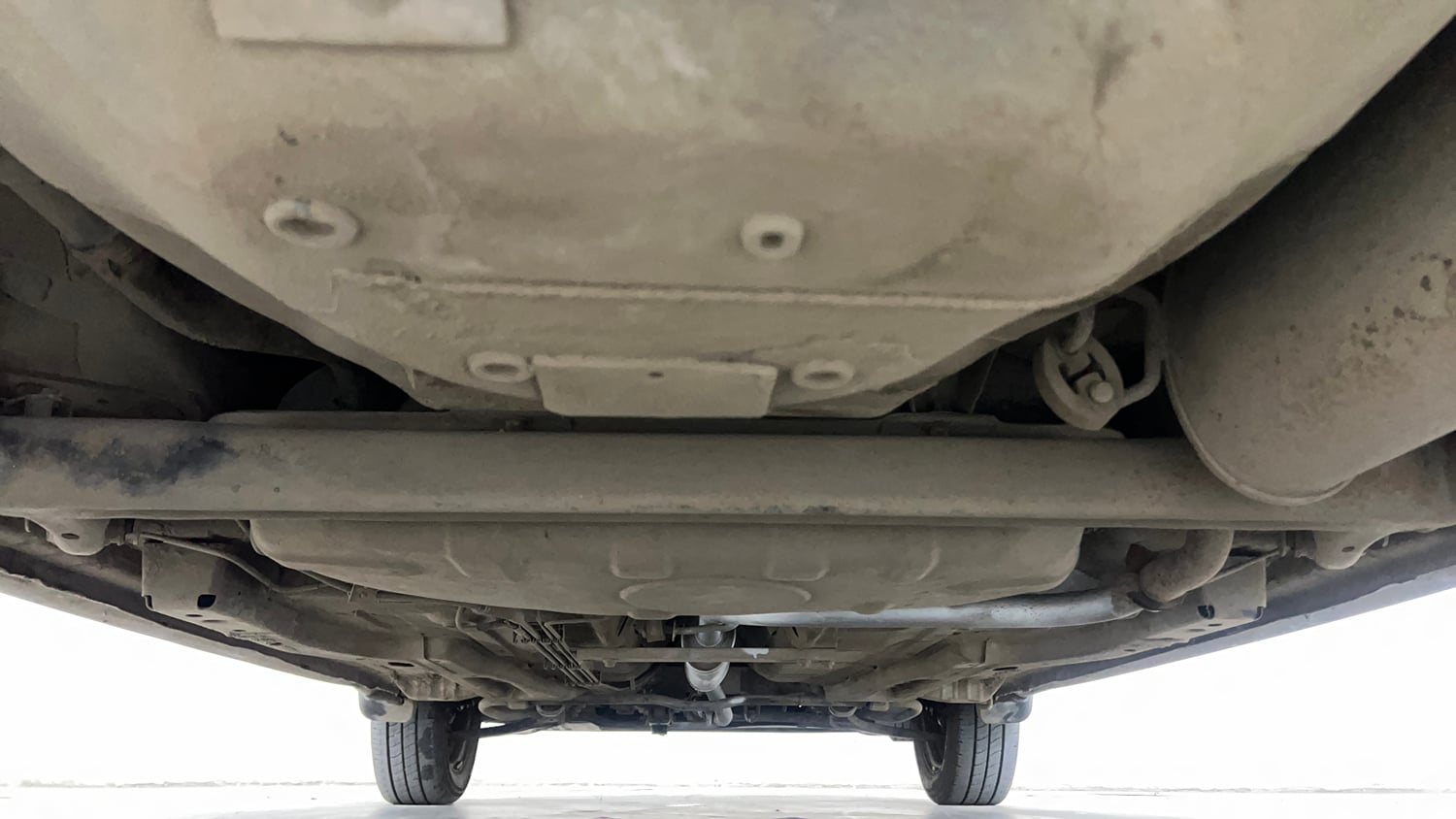Used 2017 Tata Tiago Revotron XT Petrol Manual extra REAR UNDERBODY VIEW (TAKEN FROM REAR)