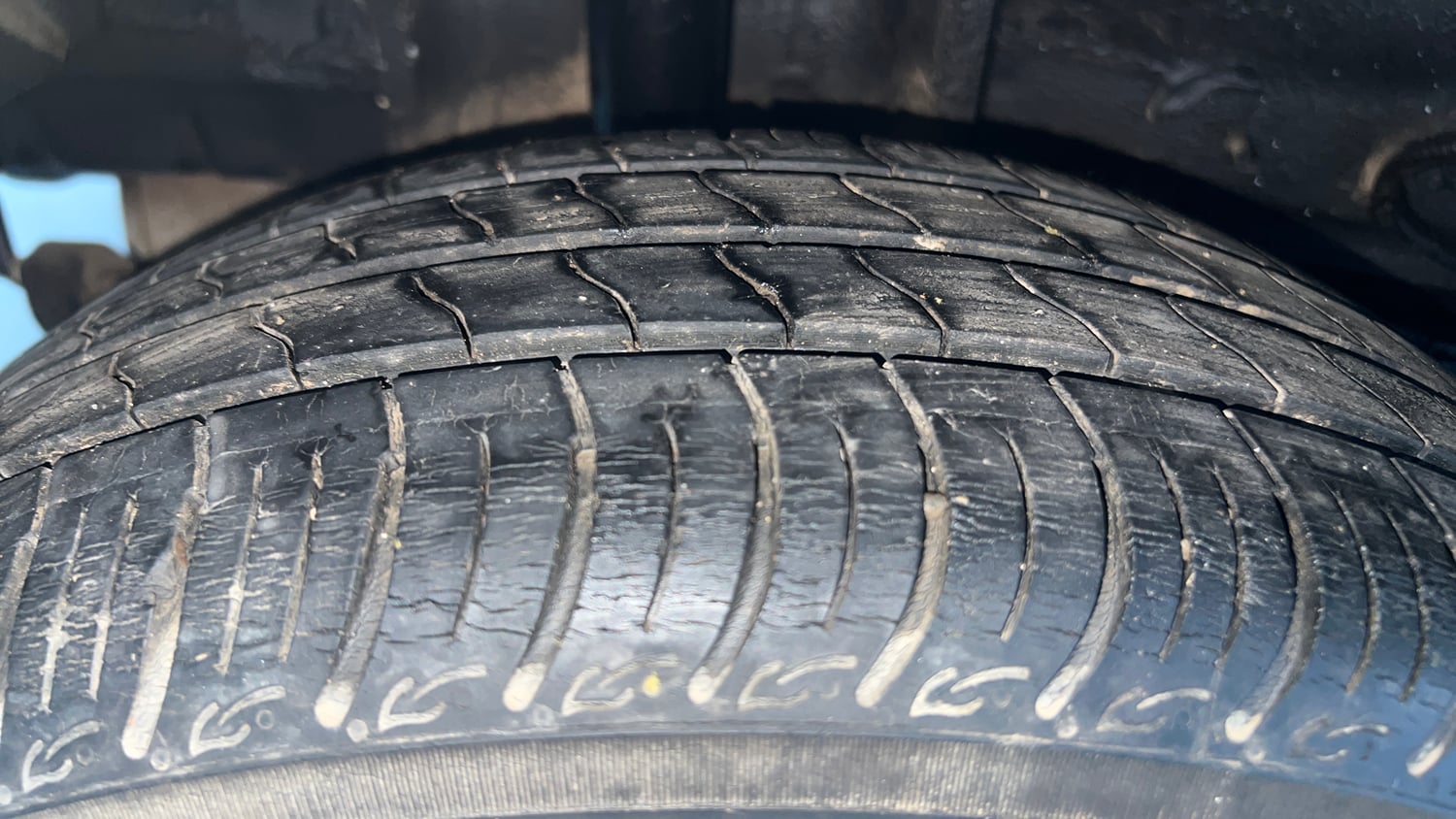 Used 2024 Tata Tigor XM Petrol Manual tyres RIGHT REAR TYRE TREAD VIEW