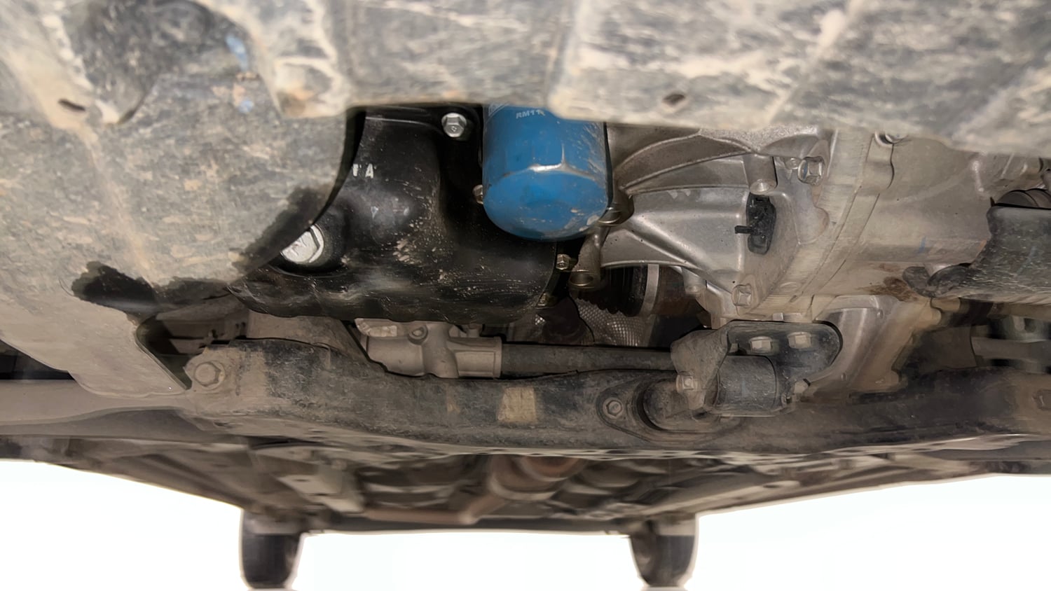 Used 2023 Hyundai Exter SX (O) Connect 1.2 AMT Petrol Automatic extra FRONT LEFT UNDERBODY VIEW