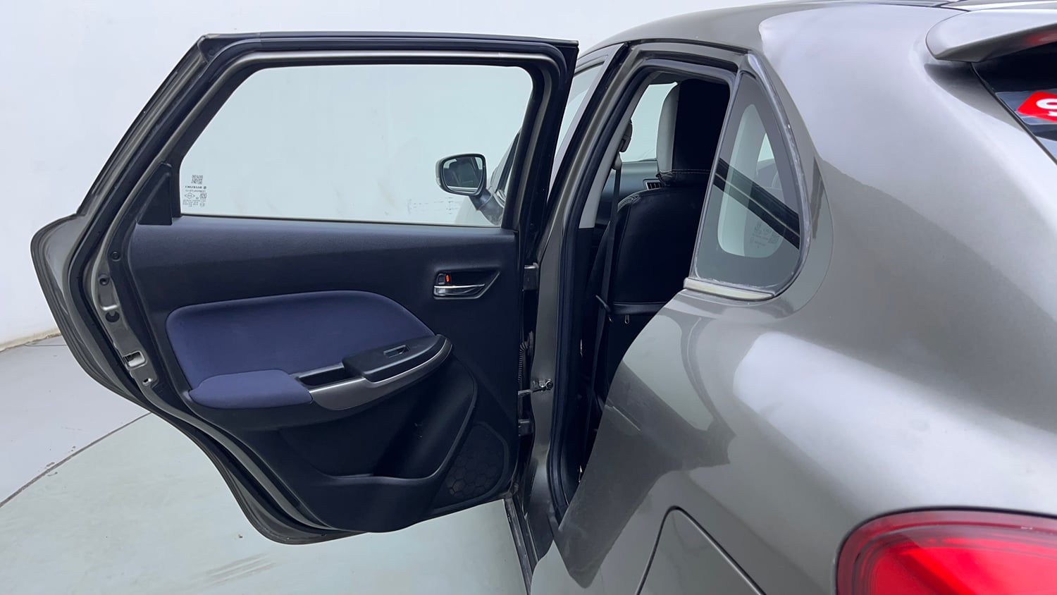 Used 2019 Maruti Suzuki Baleno Zeta Petrol Manual interior LEFT REAR DOOR OPEN VIEW