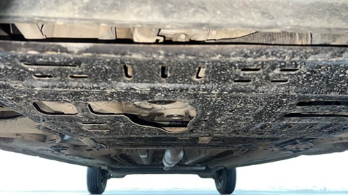 Used 2023 Renault Triber RXE Petrol Manual extra FRONT LEFT UNDERBODY VIEW