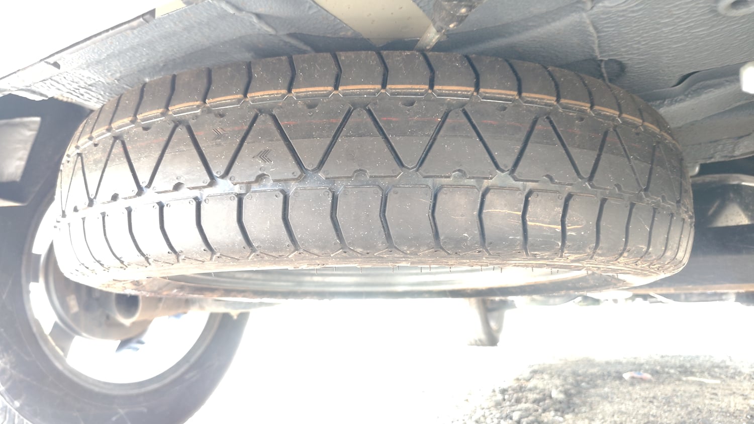 Used 2026 Tata Nexon Creative Plus (PS) 1.2 iCNG 6MT Dual Tone Cng Manual tyres SPARE TYRE VIEW