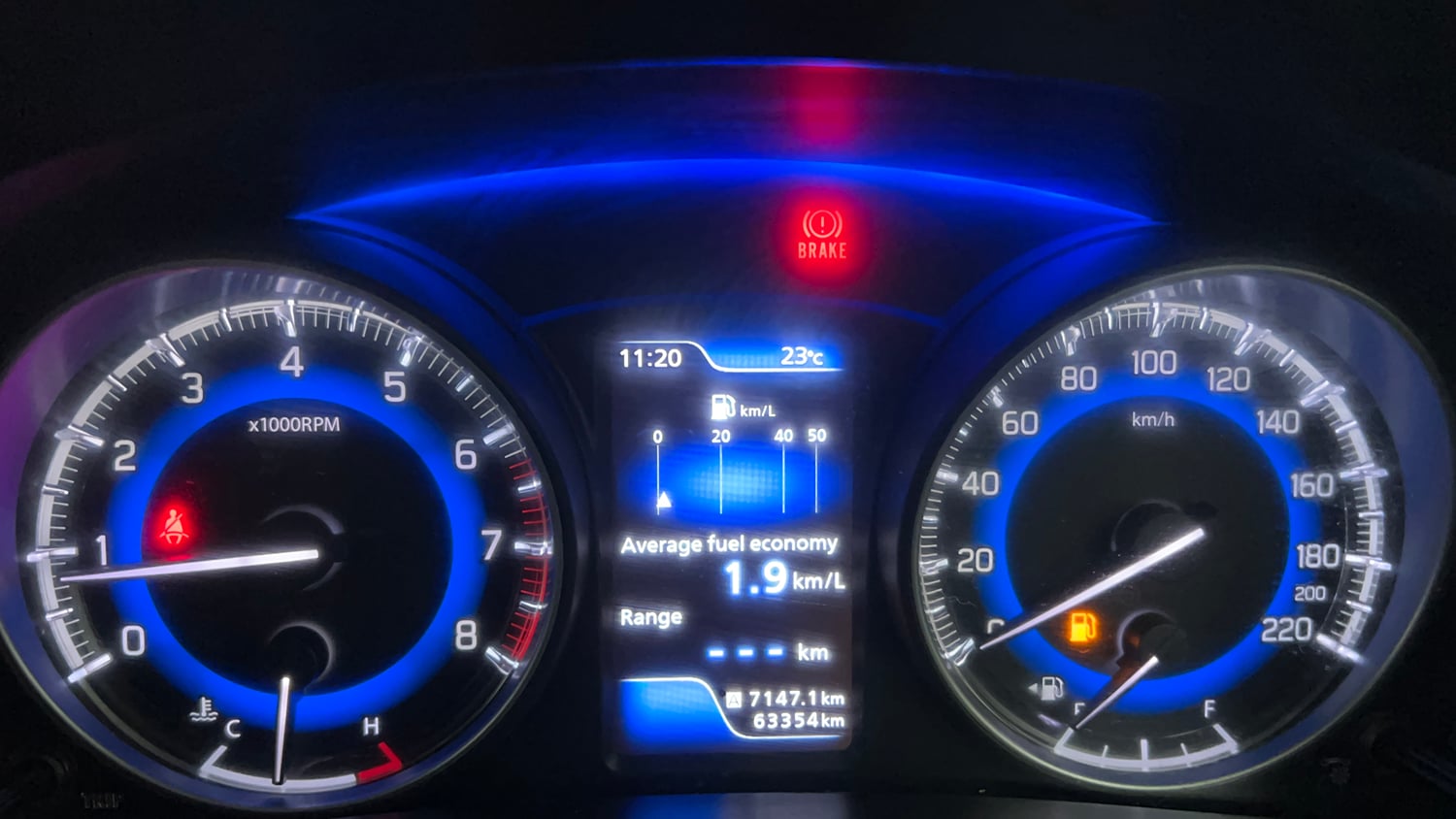 Used 2016 Maruti Suzuki Baleno Alpha 1.2 Petrol Manual interior CLUSTERMETER VIEW