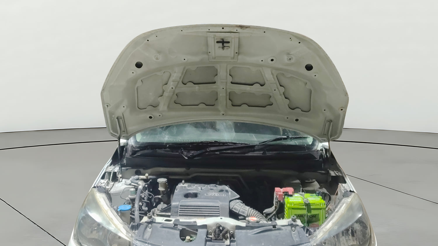 Used 2015 Maruti Suzuki Celerio VXi AMT Petrol Automatic engine ENGINE & BONNET OPEN FRONT VIEW