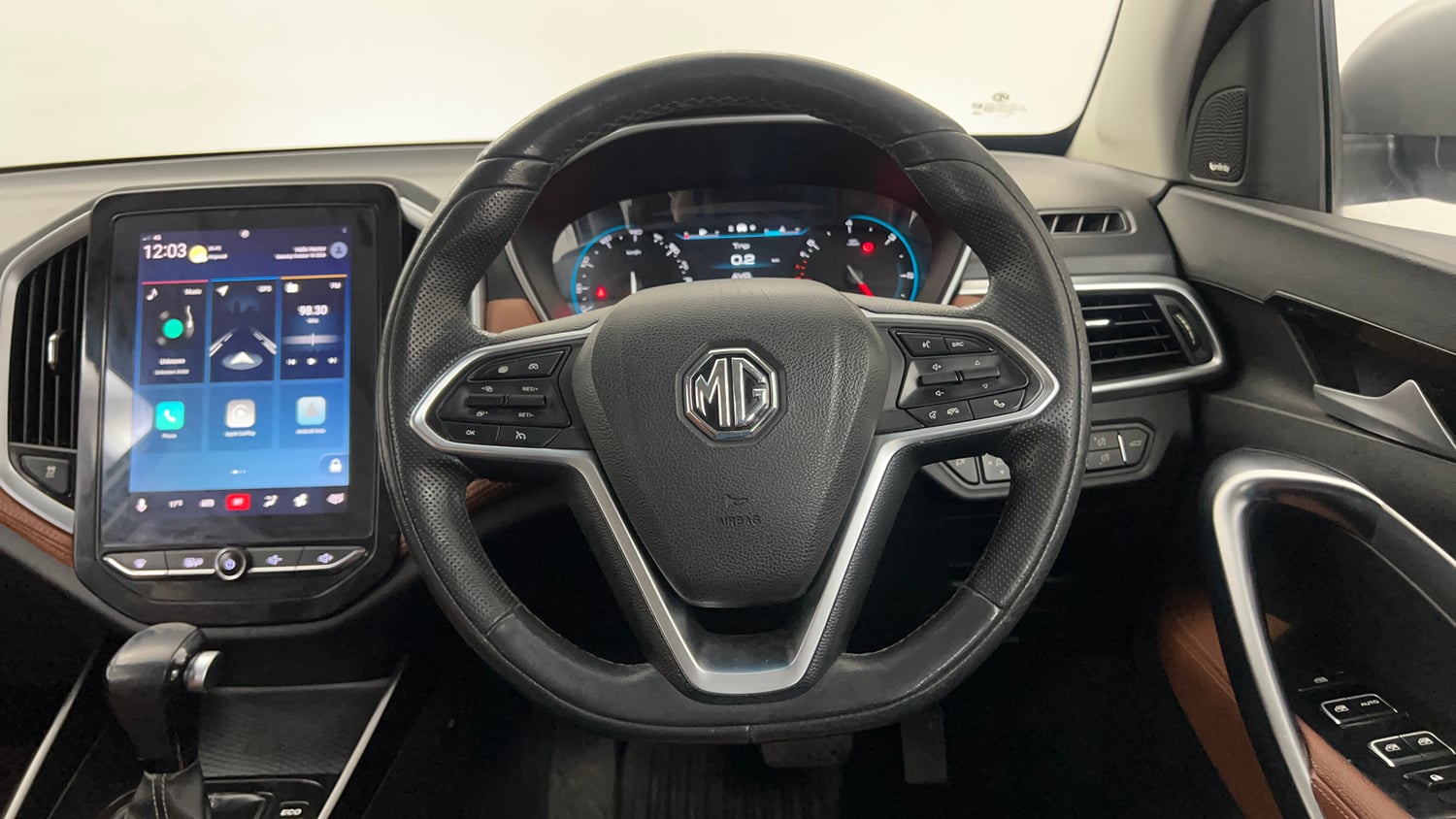 Used 2021 MG Motors Hector Plus Sharp 1.5 Petrol Turbo CVT 6-STR Petrol Automatic interior STEERING VIEW
