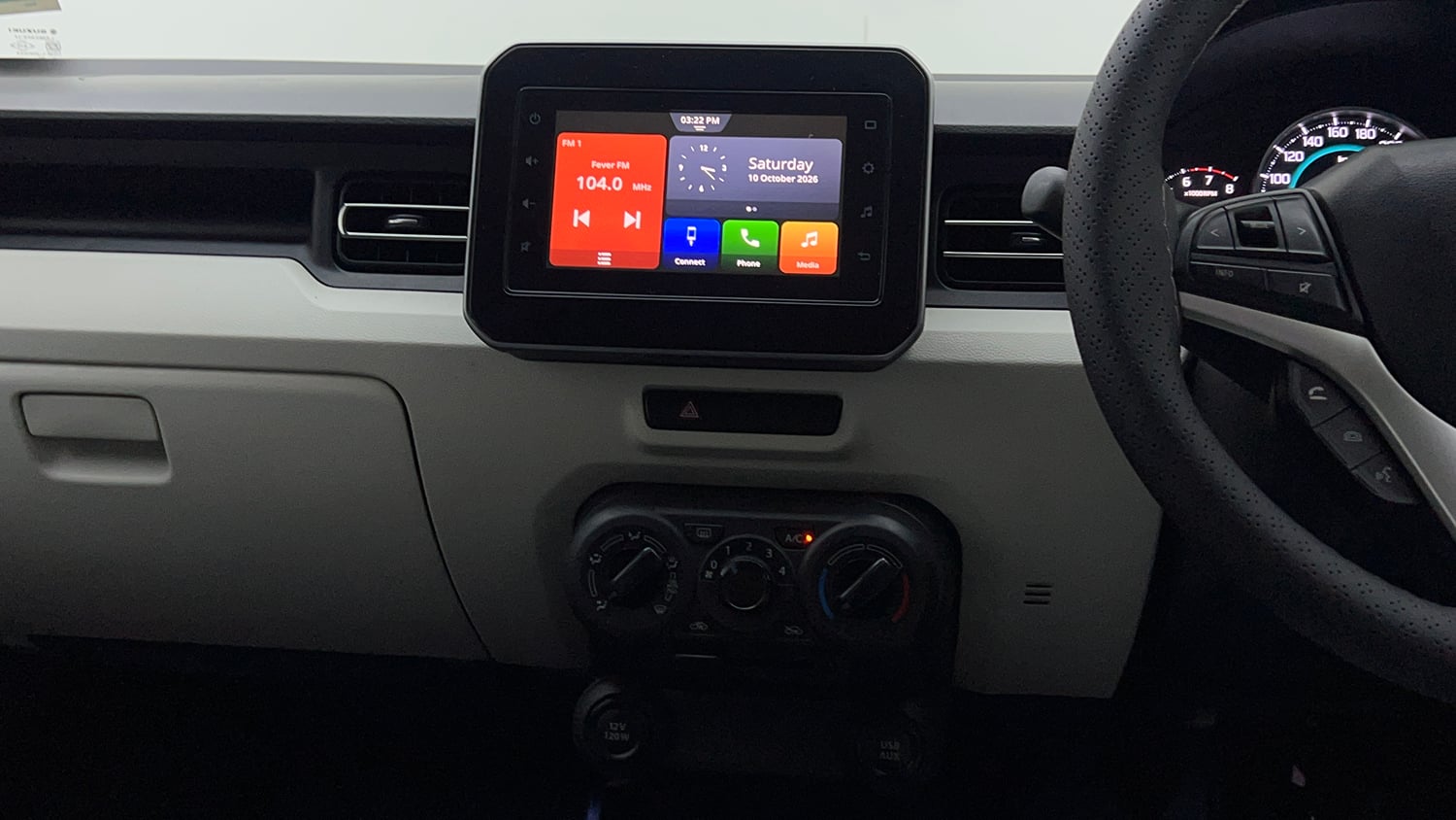 Used 2021 Maruti Suzuki Ignis Zeta 1.2 MT Petrol Manual interior MUSIC SYSTEM & AC CONTROL VIEW