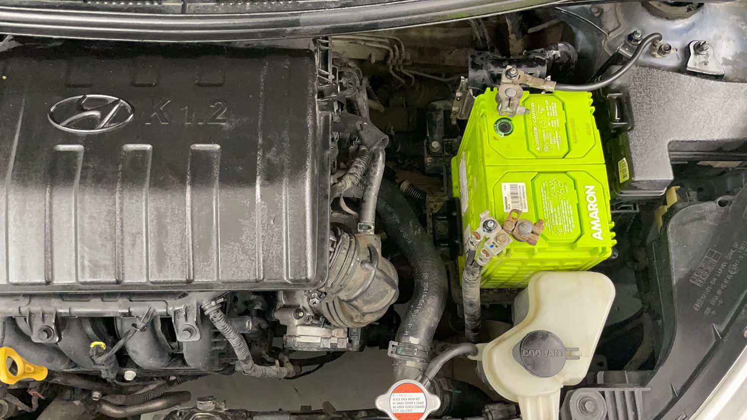 Used 2014 Hyundai Grand i10 Magna 1.2 Kappa VTVT Petrol Manual engine ENGINE LEFT SIDE VIEW