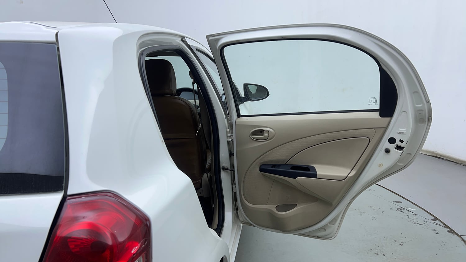 Used 2017 Toyota Etios Liva GXD Diesel Manual interior RIGHT REAR DOOR OPEN VIEW