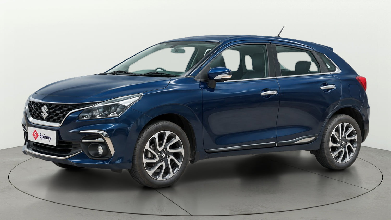 Used 2023 Maruti Suzuki Baleno Alpha AGS Petrol Automatic exterior LEFT FRONT CORNER VIEW