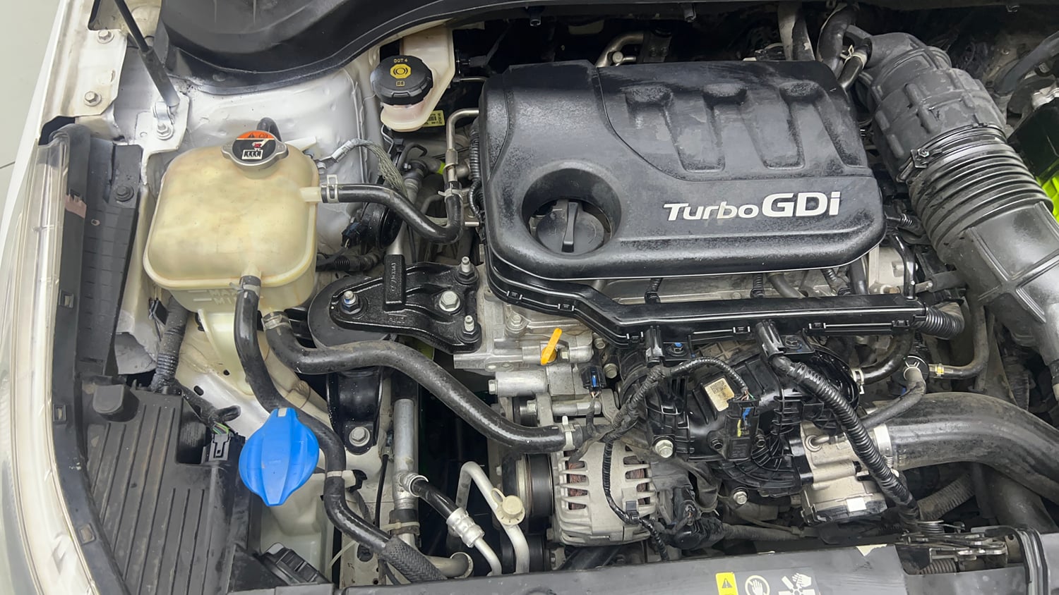 Used 2021 Hyundai Verna SX (O) 1.0 Turbo DCT Petrol Automatic engine ENGINE RIGHT SIDE VIEW