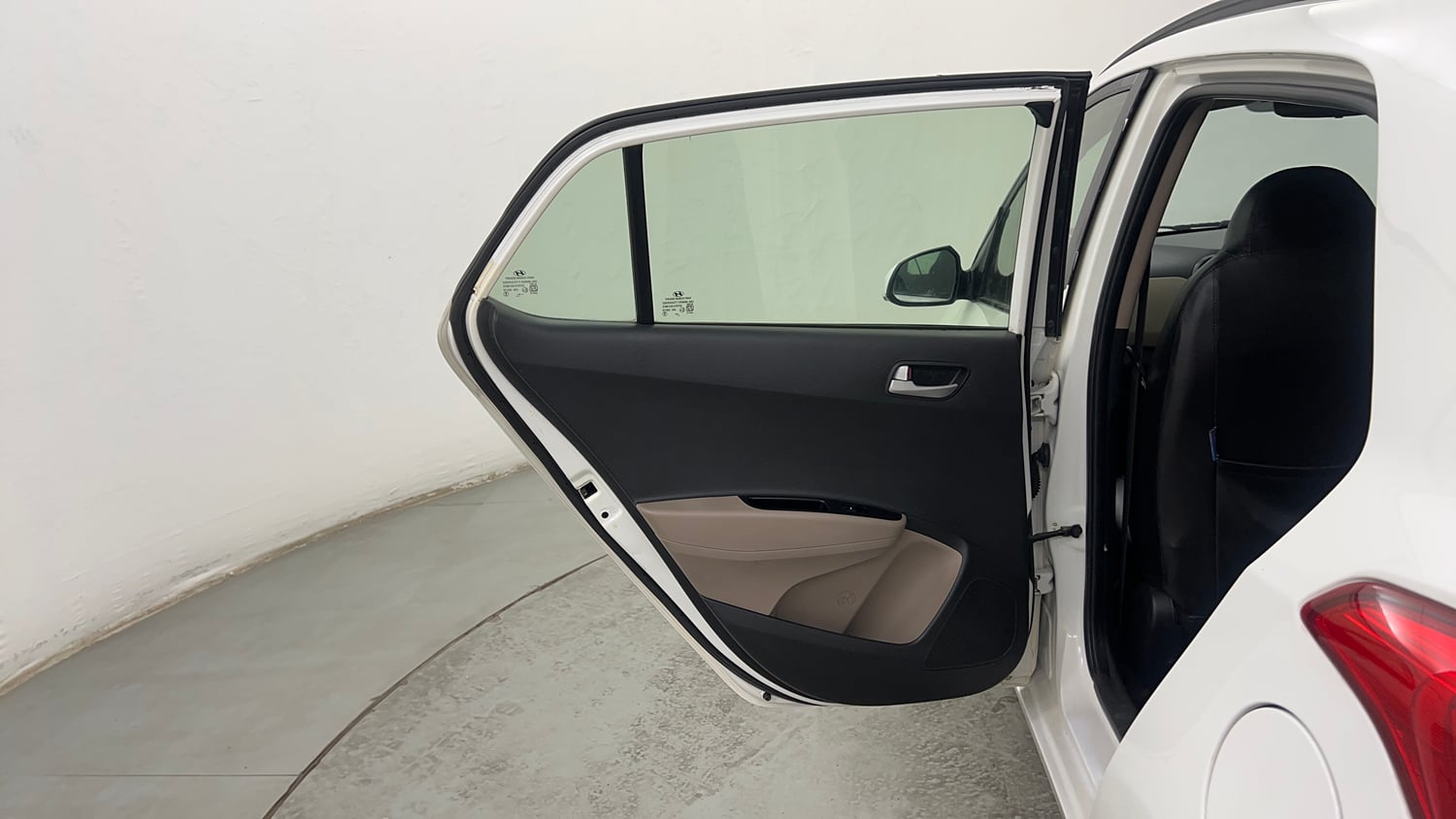 Used 2015 Hyundai Grand i10 Sportz AT 1.2 Kappa VTVT Petrol Automatic interior LEFT REAR DOOR OPEN VIEW