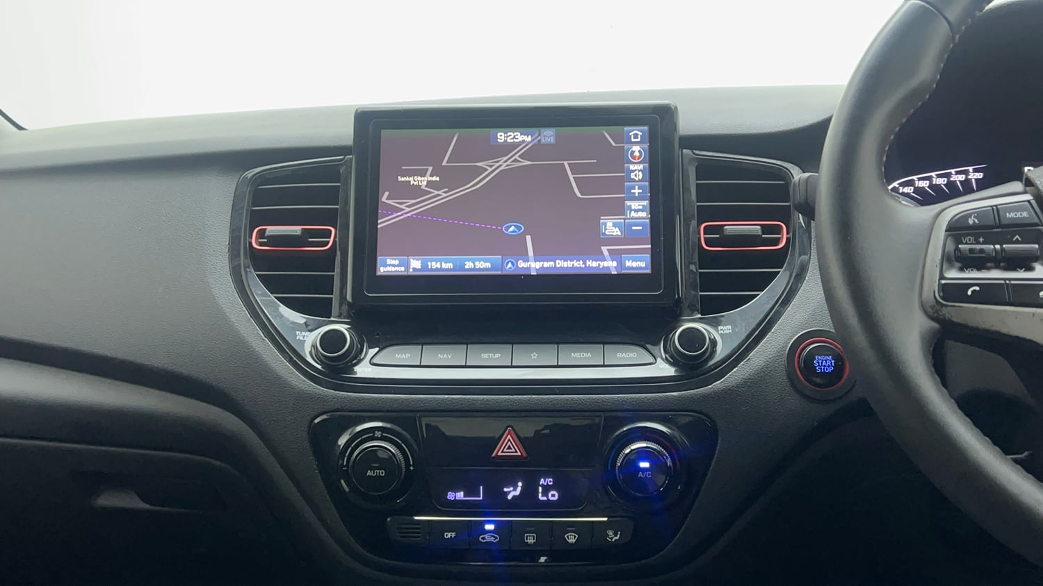 Used 2021 Hyundai Verna SX (O) 1.0 Turbo DCT Petrol Automatic interior MUSIC SYSTEM & AC CONTROL VIEW