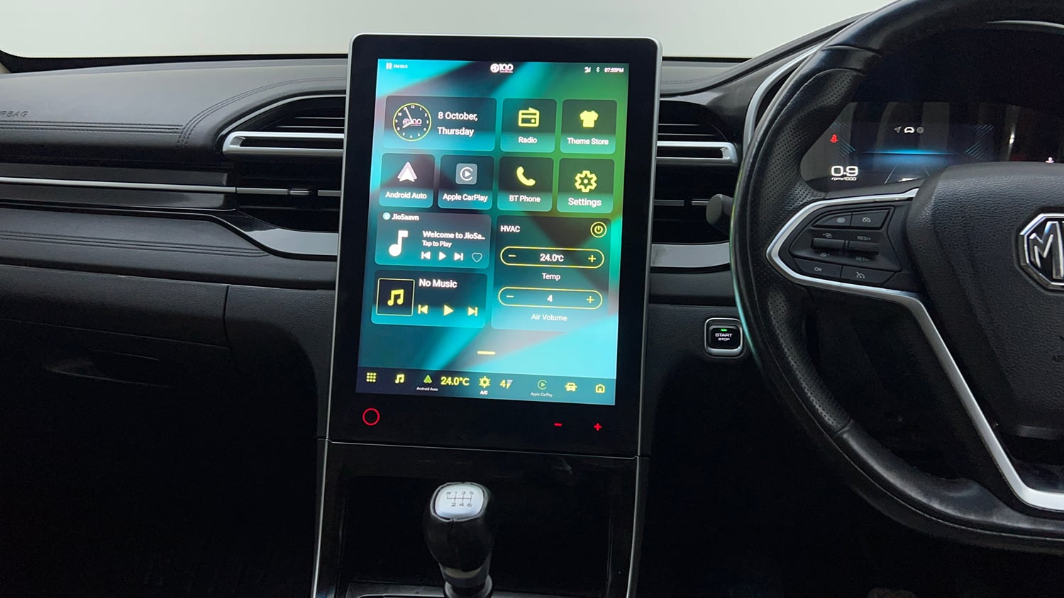 Used 2023 MG Motors Hector Sharp Pro 1.5 Turbo Petrol MT Petrol Manual interior MUSIC SYSTEM & AC CONTROL VIEW